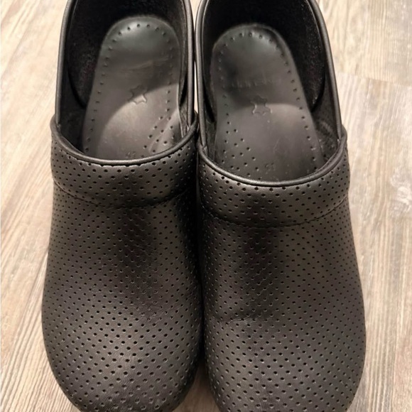 Dansko Shoes - Dansko Black Perforated Women's Mules